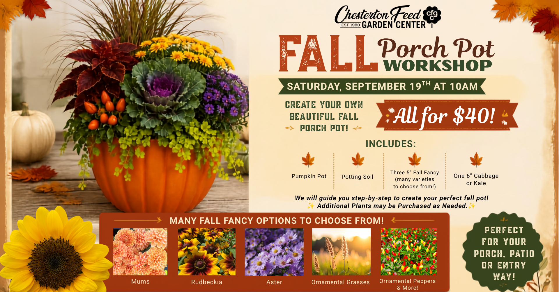 Create A Fall Planter Demo & Workshop